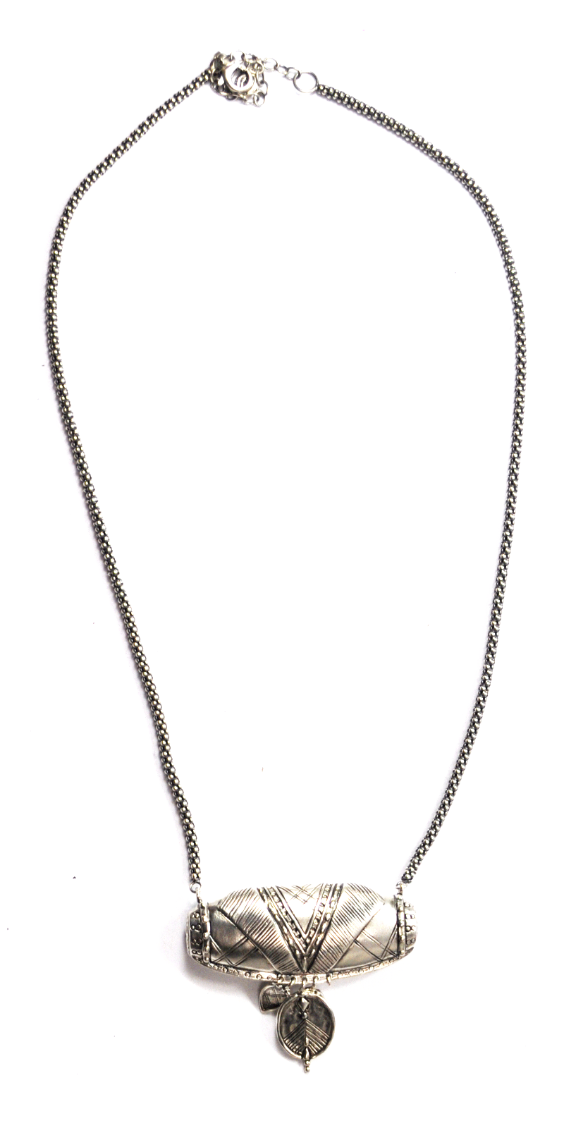 Sterling Silver Silpada Party Perfect N3181 Charm Etched Pendant Necklace 21"