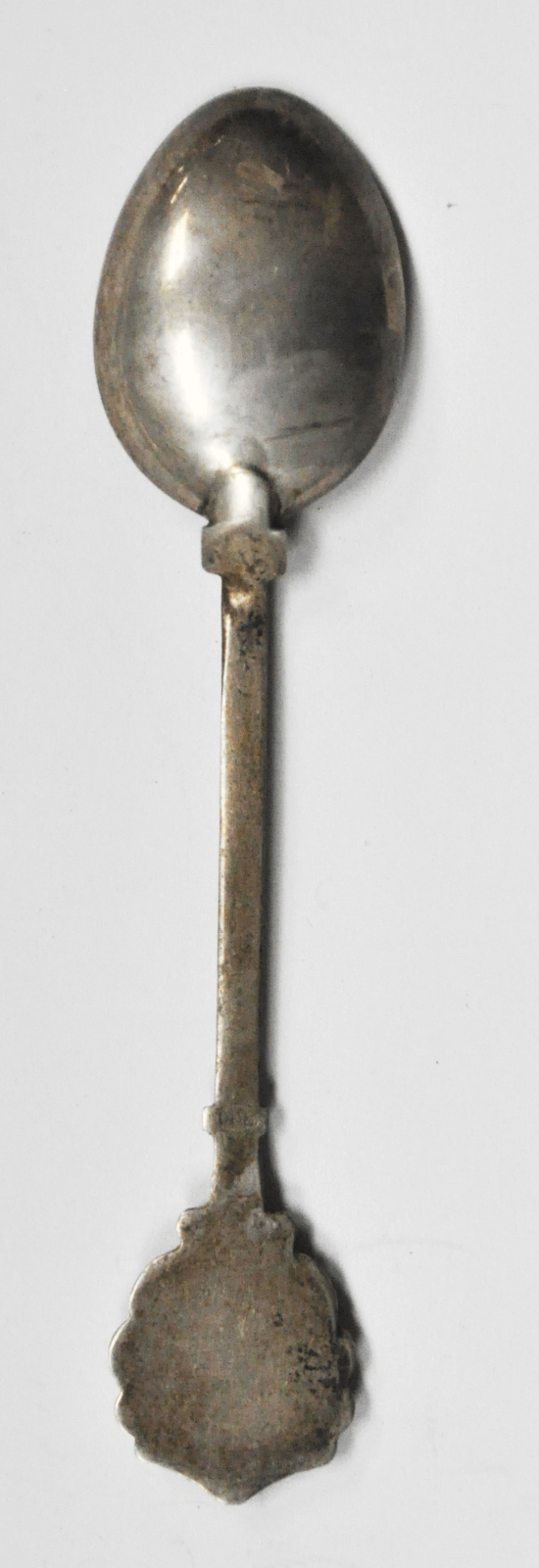 800 Fine Silver Siracusa Enamel Souvenir Spoon 3-7/8"