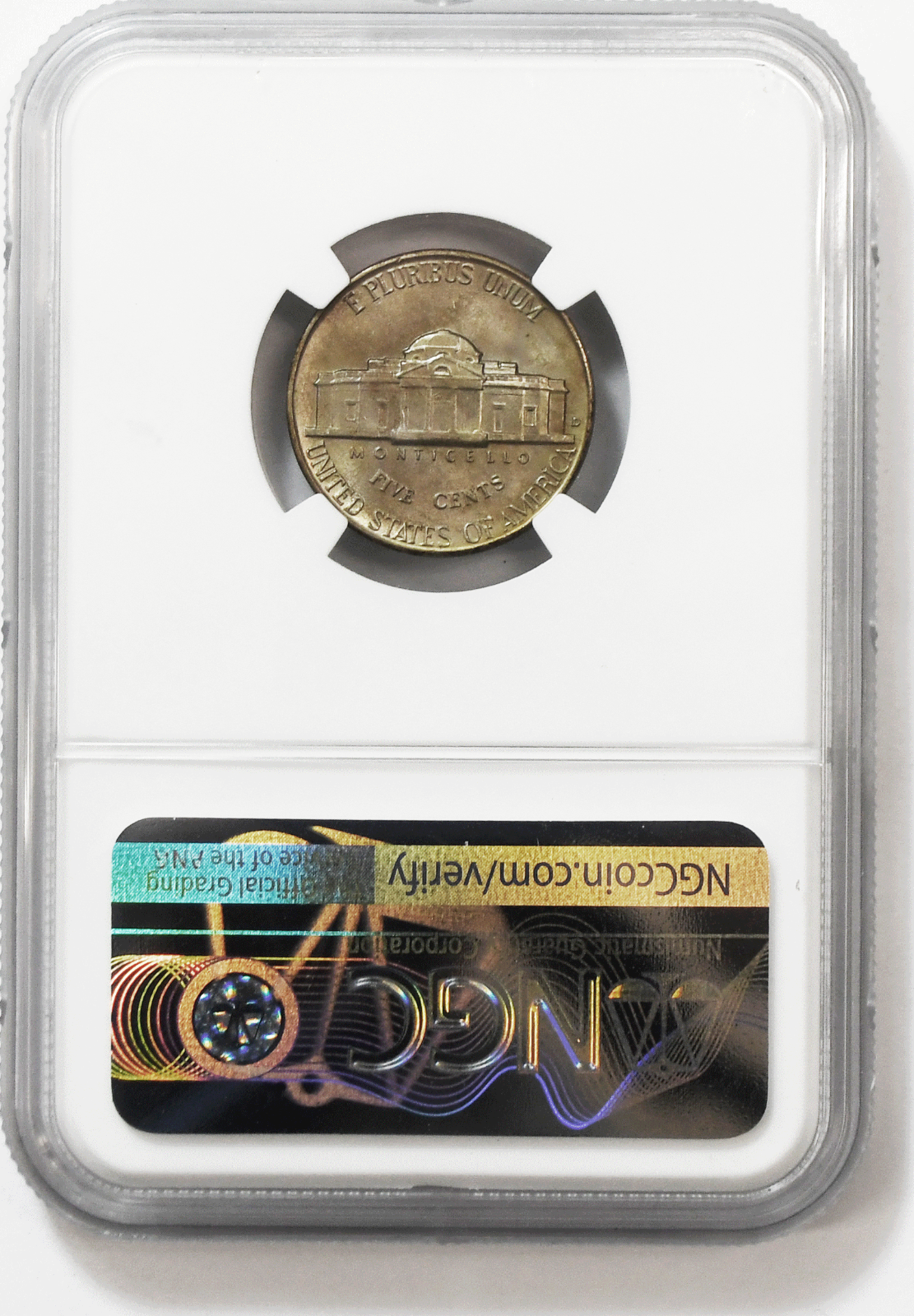 1939 D 38 Rev 5c Jefferson Nickel Five Cents NGC MS66 BU Denver Reverse of 1938