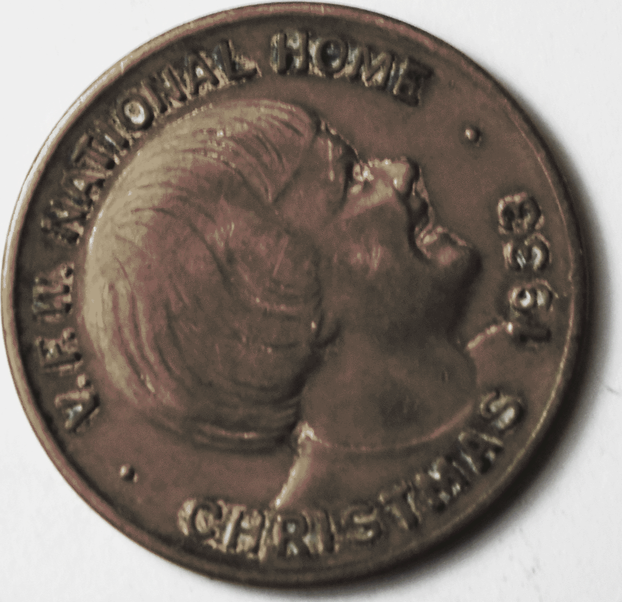 1933 VFW Christmas National Home Help the Kiddies Good Luck Token 25mm