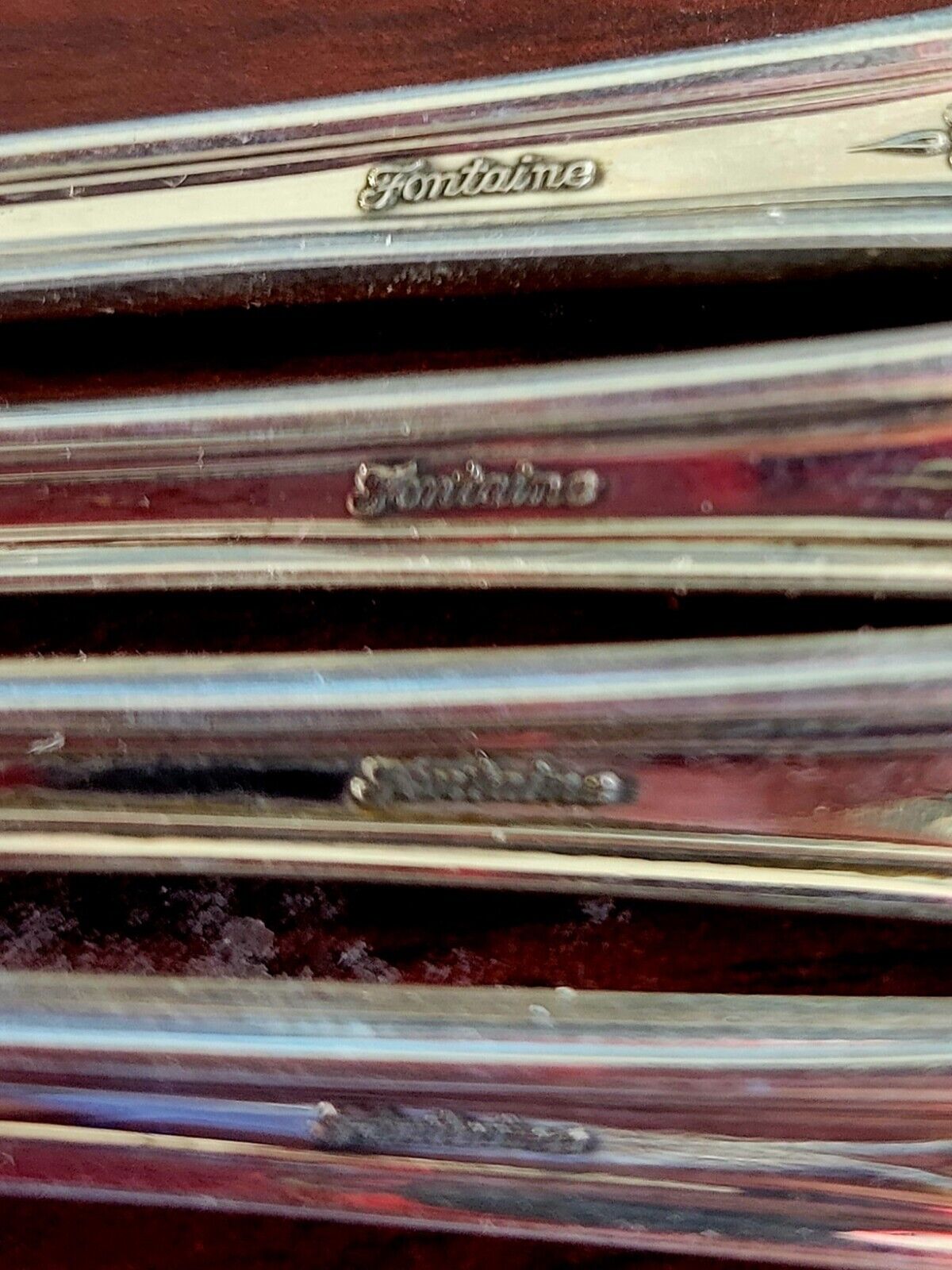 (4) Fontaine by International Sterling 7 3/8" Long Iced Tea Spoons 4.3oz.