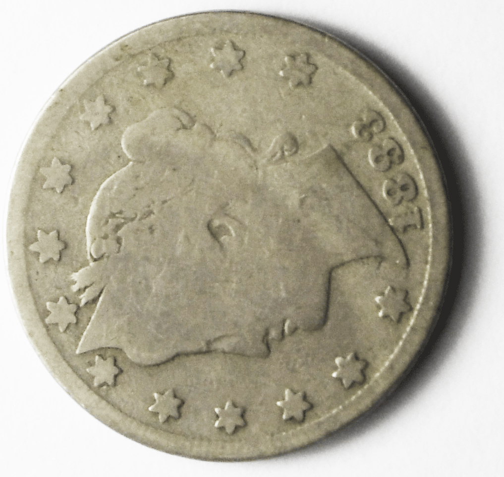 1883 Cents 5c V Liberty Nickel Five Cents Rare US Philadelphia