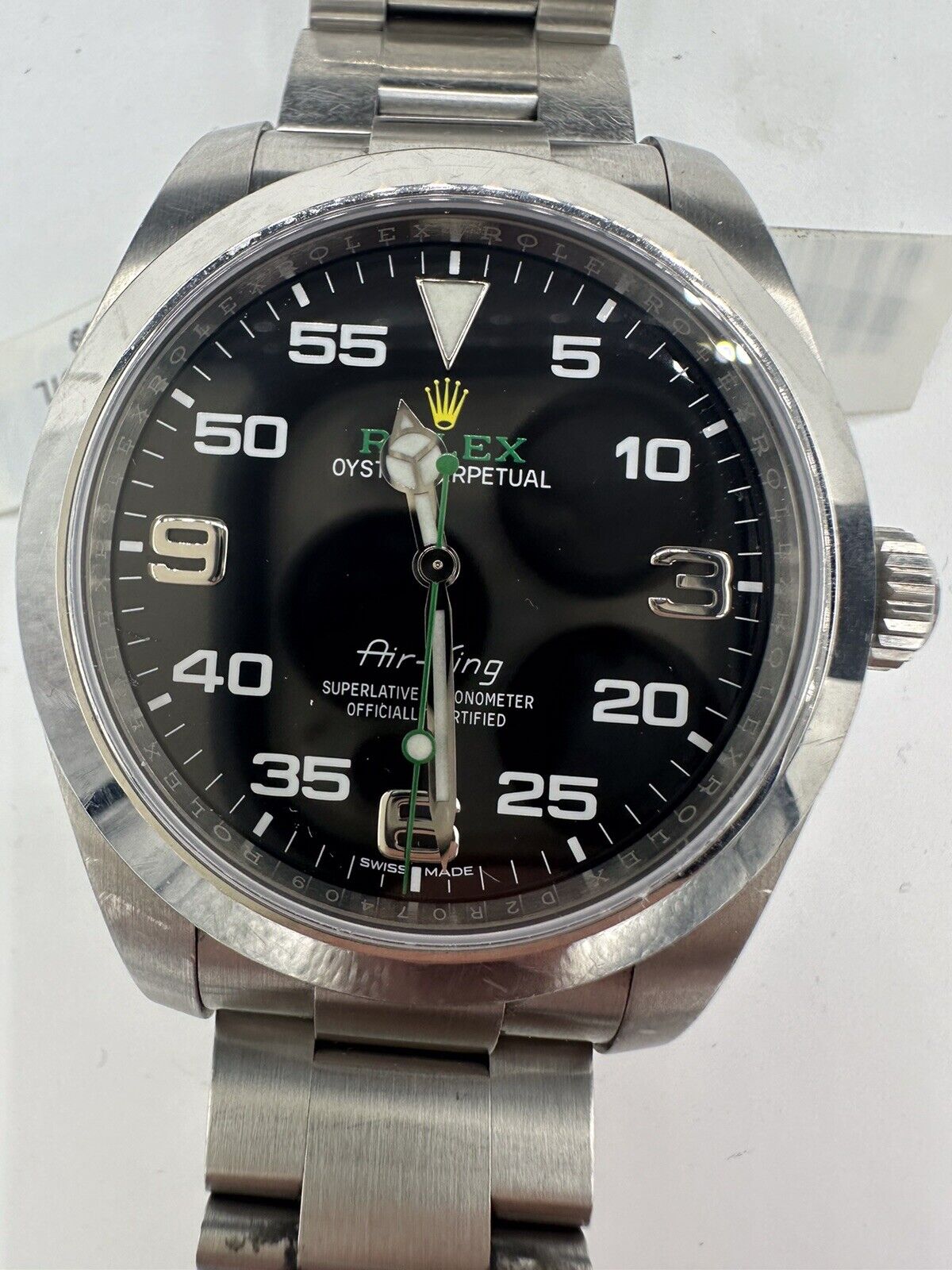 Rolex Air-King 116900 Silver Oyster Bracelet with Silver Bezel