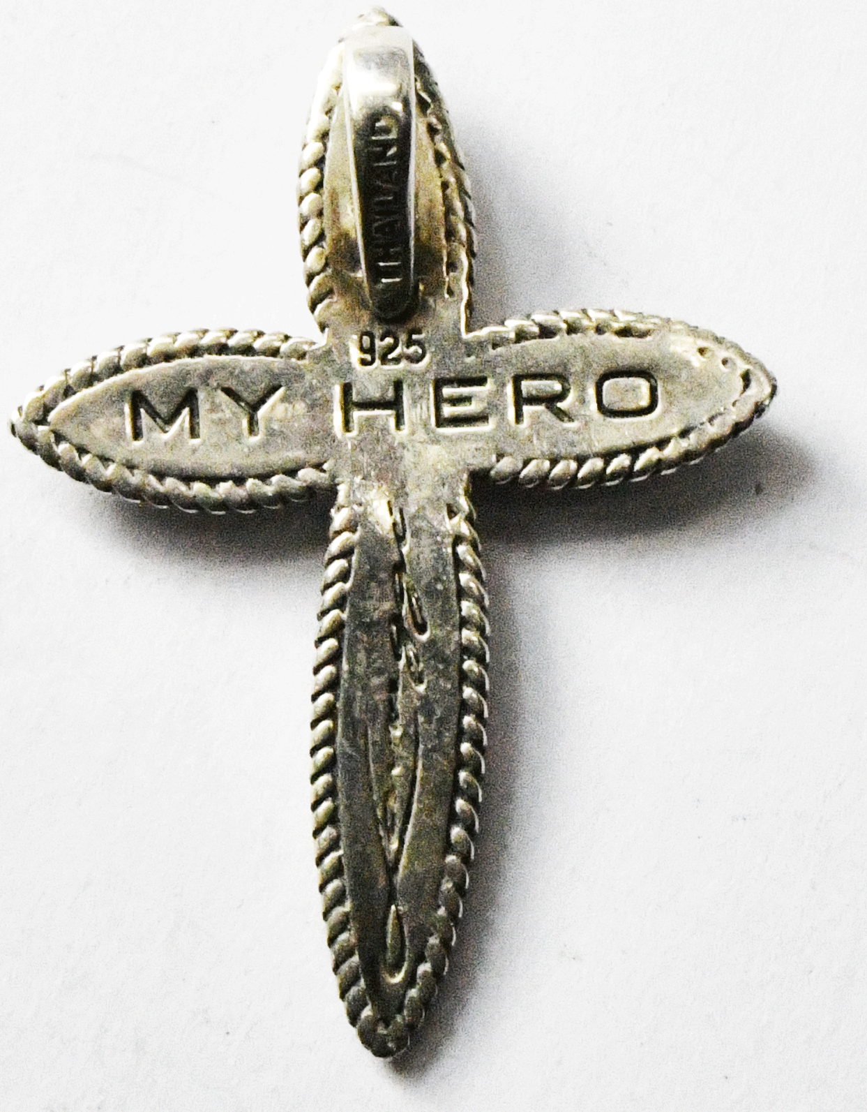 Sterling Silver Lavaggi My Hero Heart Cross Pendant 27mm x 37mm