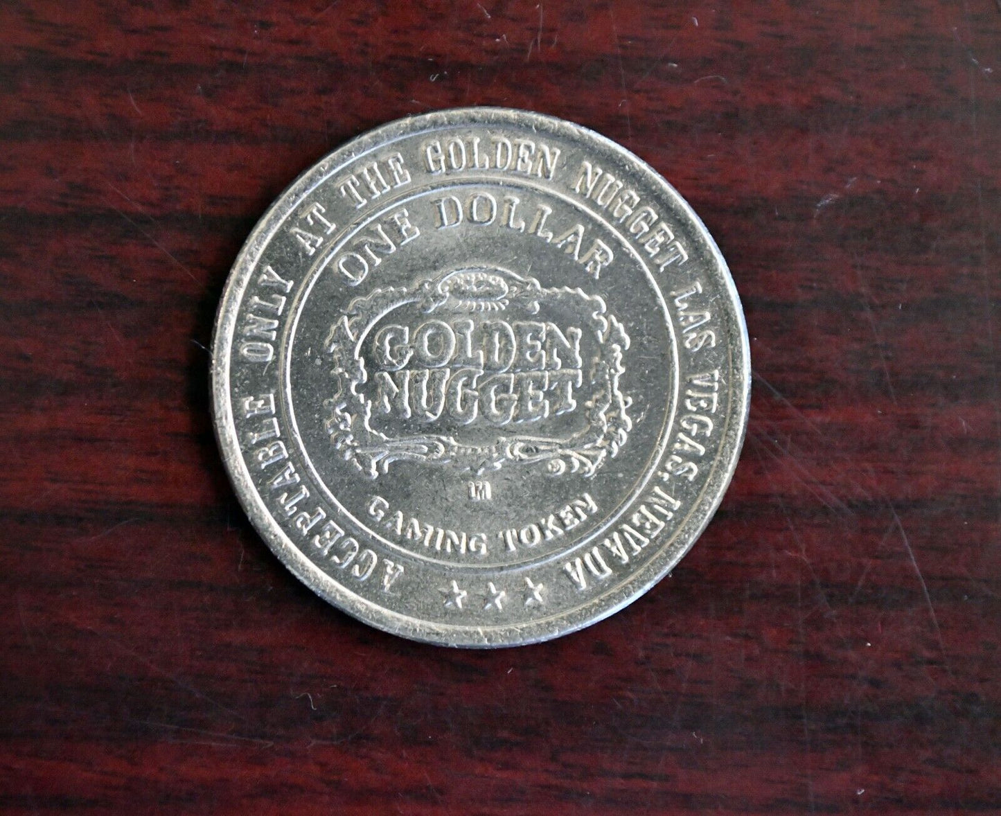 Golden Nugget Casino One Dollar Gaming Slot Token Las Vegas Nevada Original