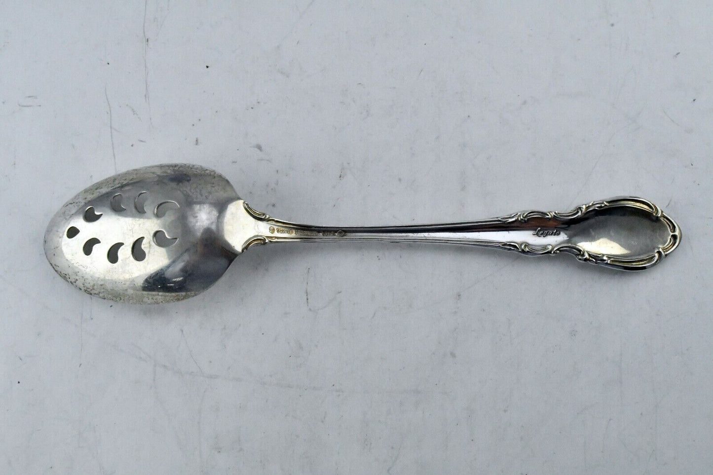 Legato by Towle Sterling Silver 8 3/8" Pierced Serving Spoon 2.2 oz.