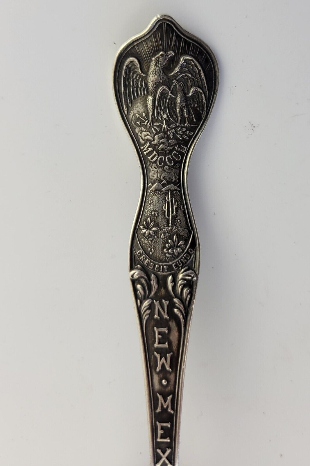 Taos New Mexico 5 1/8" Sterling Silver Souvenir Spoon .43oz. by Manchester
