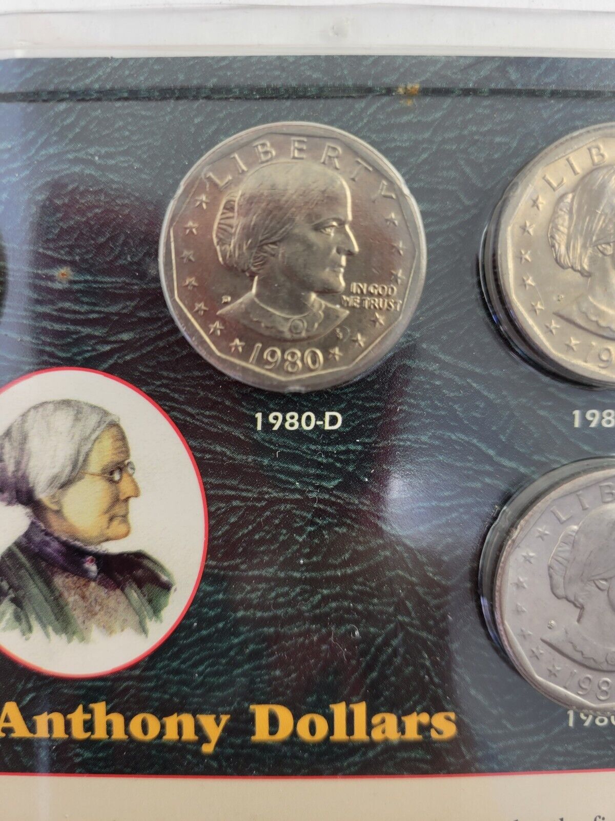 Susan B Anthony Dollar Set 1979 & 1980 Apollo 11 Littleton