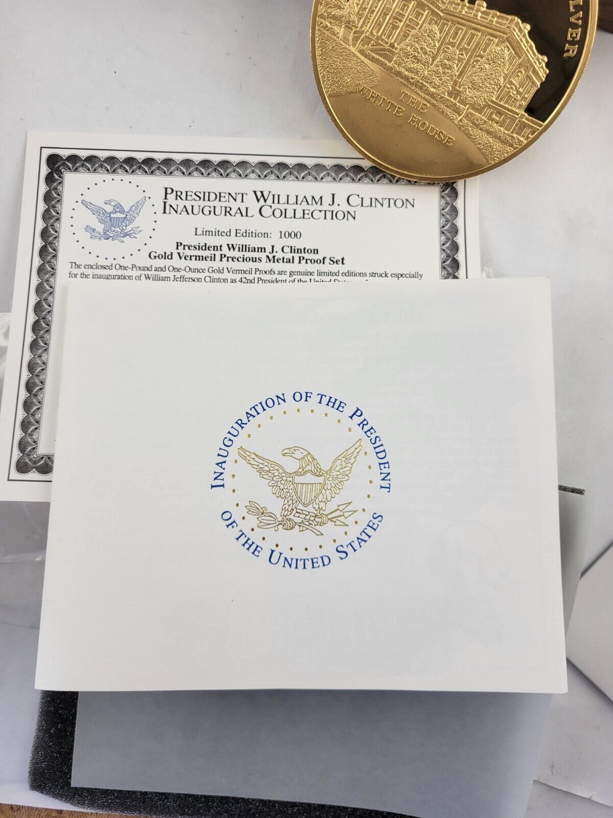 The Washington Mint 1993 Bill Clinton Pound Inaugural .999 Fine Silver 17oz.