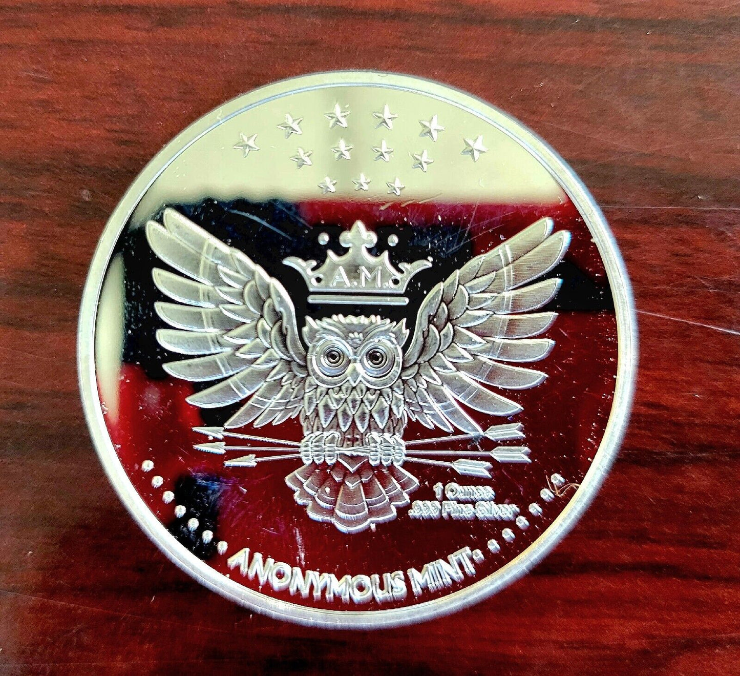 Anonymous Mint 1 oz .999 Fine Silver Bitcoin