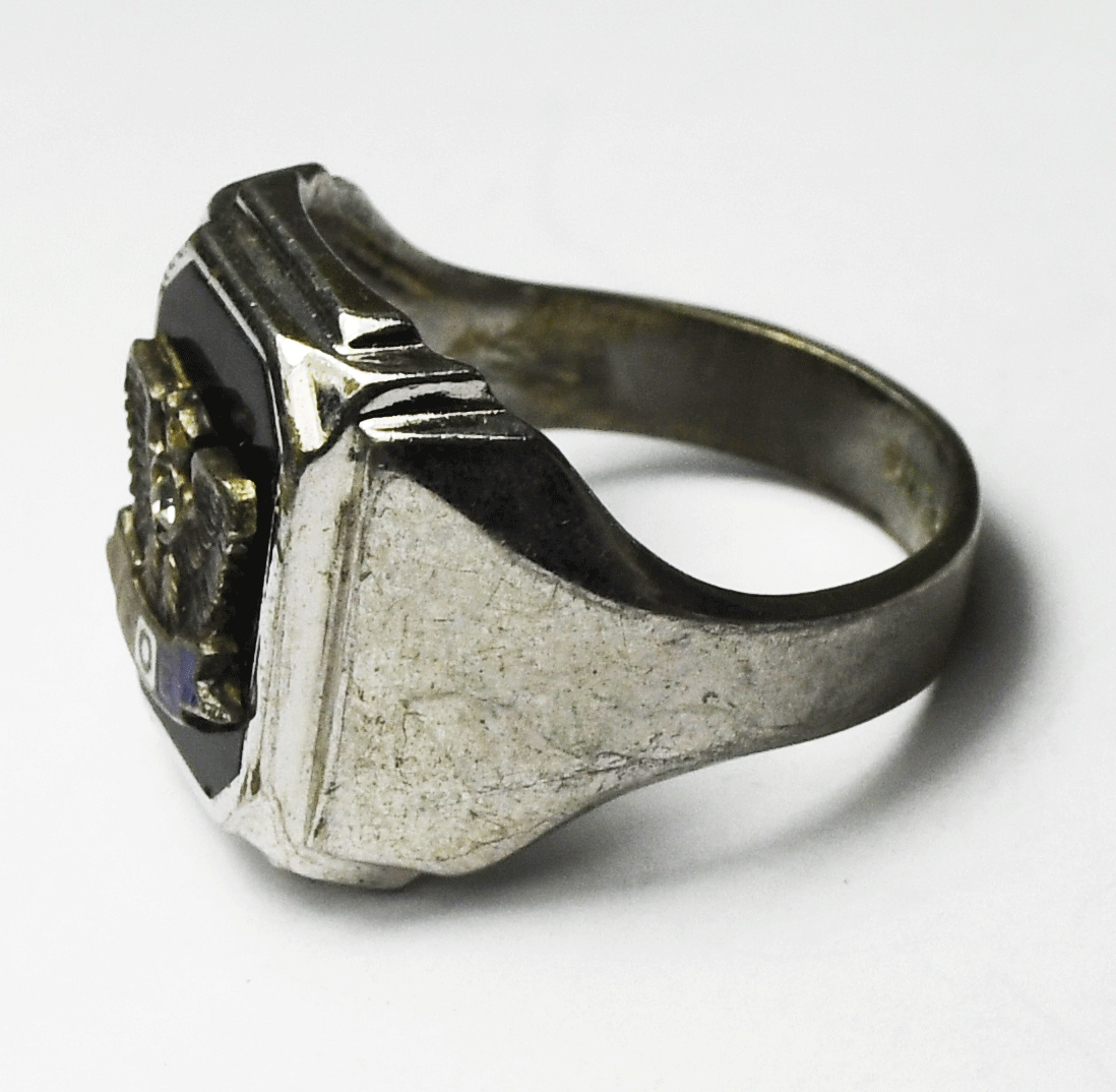 Sterling Silver FOE Fraternal Order of the Eagle Ring 17mm Size 9