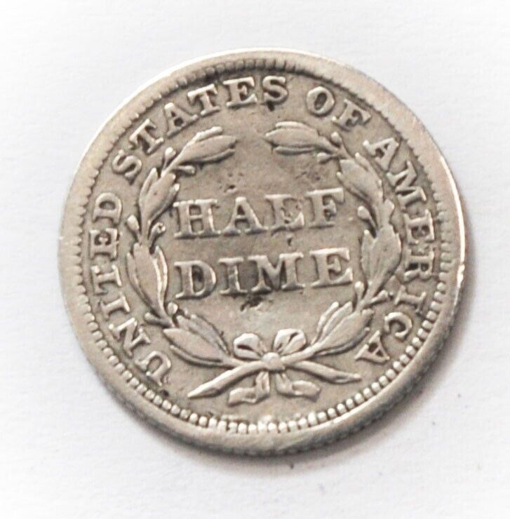 1854 Arrows H10c Seated Liberty Silver Half Dime Philadelphia