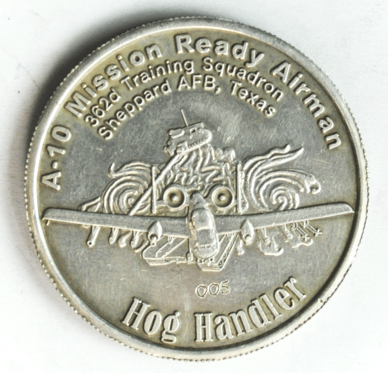 Hog Handler 362nd Squadron Shepard Texas .999 Silver 31g 40mm Gun Will Travel