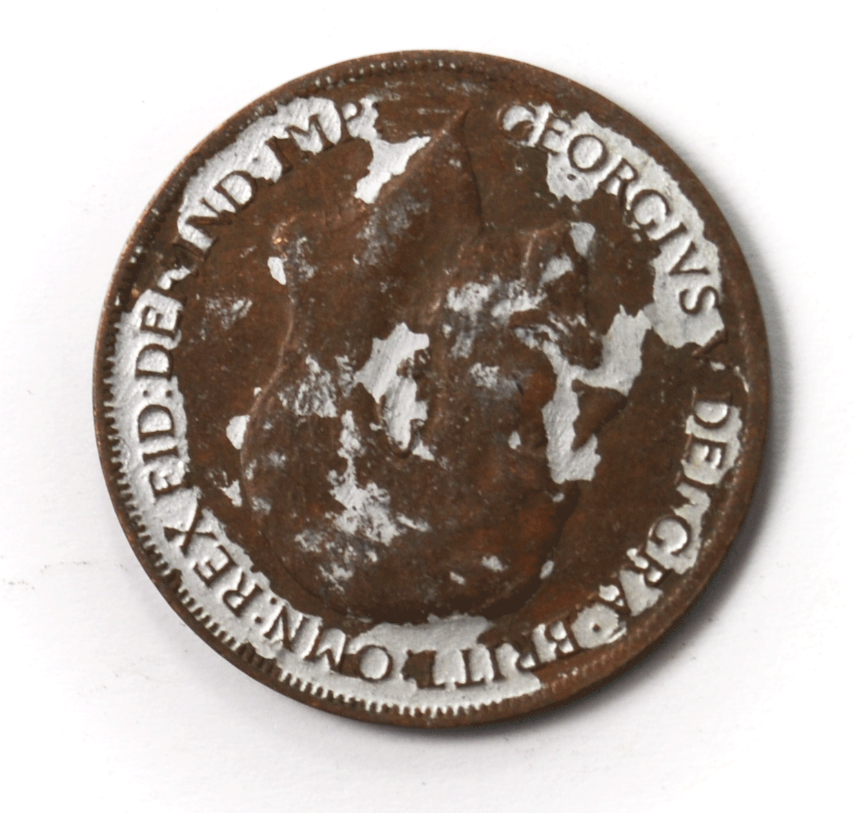 1921 Great Britain Penny Bronze Coin KM# 810