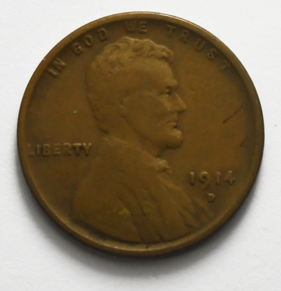 1914 D 1c Lincoln One Cent Wheat Cent Denver Rare