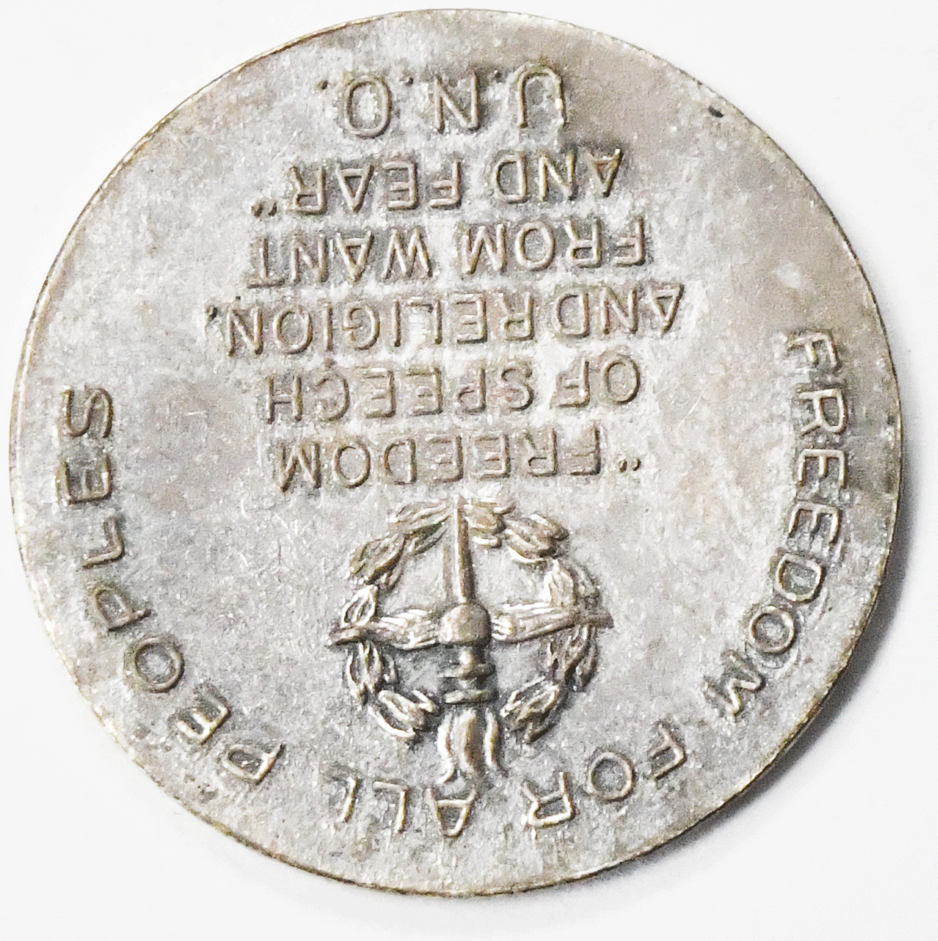 United Nations Organization UNO Freedom For All Peoples Medal 29mm