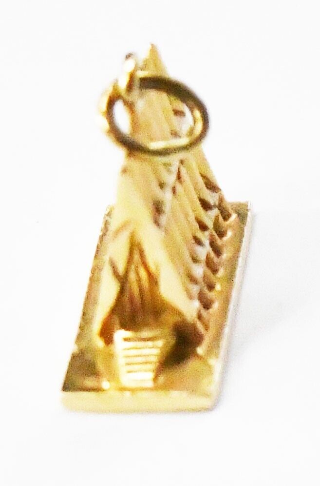 14k Yellow Gold USAF United States Airforce Academy Chapel 15x17x8mm