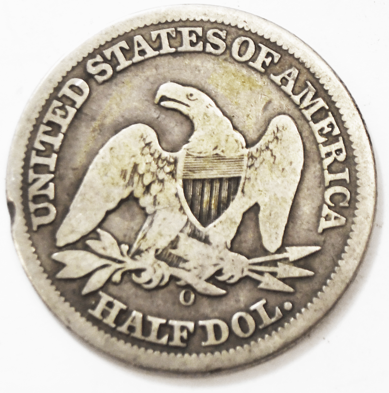 1854 O 50c Seated Liberty Silver Half Dollar Fifty Cents New Orleans