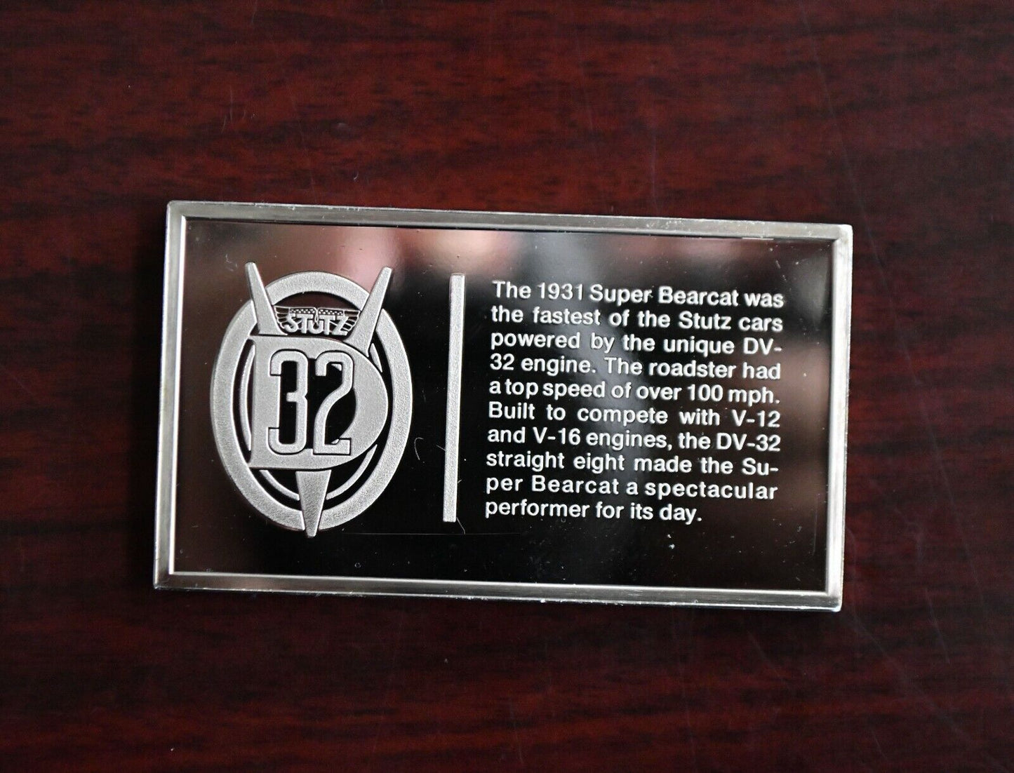 1931 Stutz Centennial Car Ingot Collection 1000 Grains Sterling Franklin Mint