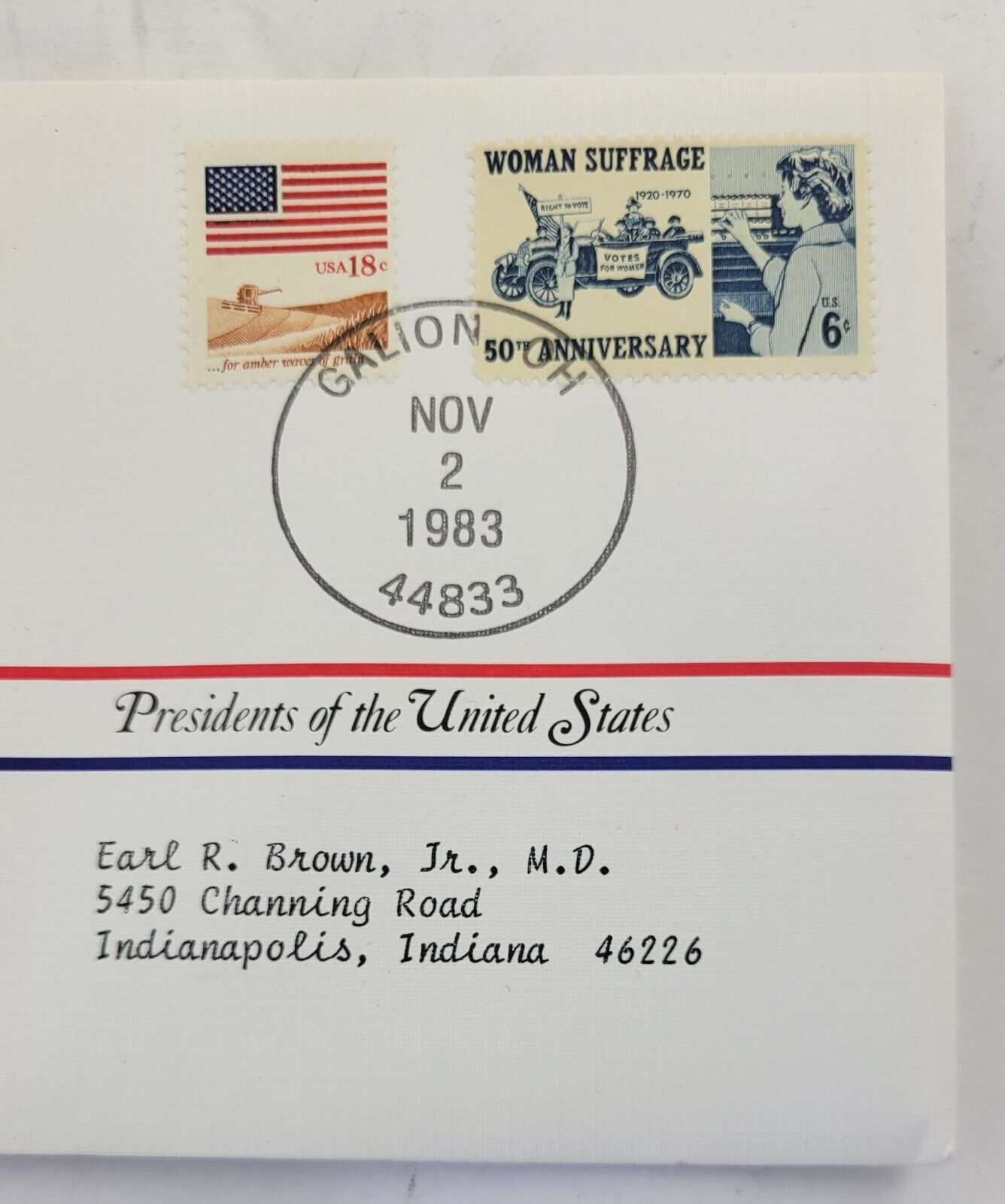 Warren Harding Presidential Covers Medal Postal Commemorative Society Gold Plate