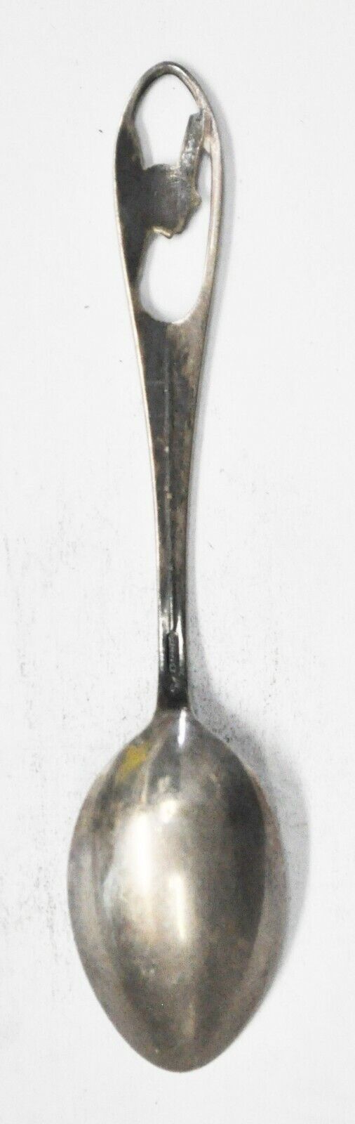 Sterling Bates Klinke Valley Forge Cannon Cutout Souvenir Spoon 4-1/4"