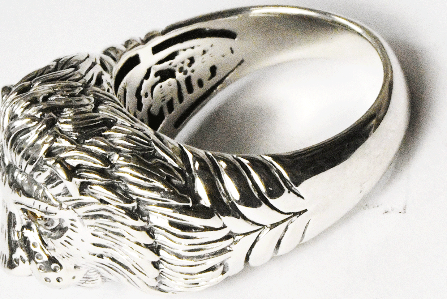 Sterling Silver JAI John Hardy Lion Tiger Cat Head Ring 18mm Size 9
