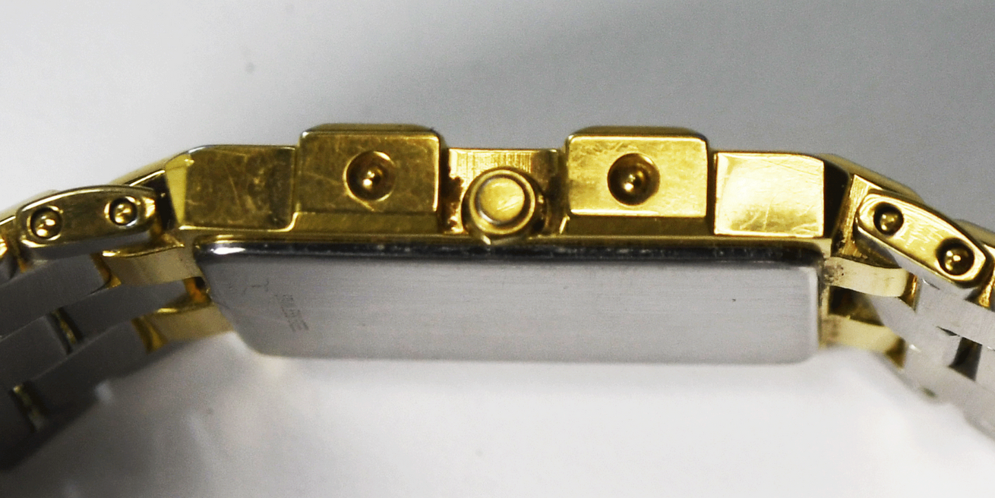 Vintage Longines QWR Dress Watch Rectangle Gold Tone 25mm 7.5" Quartz