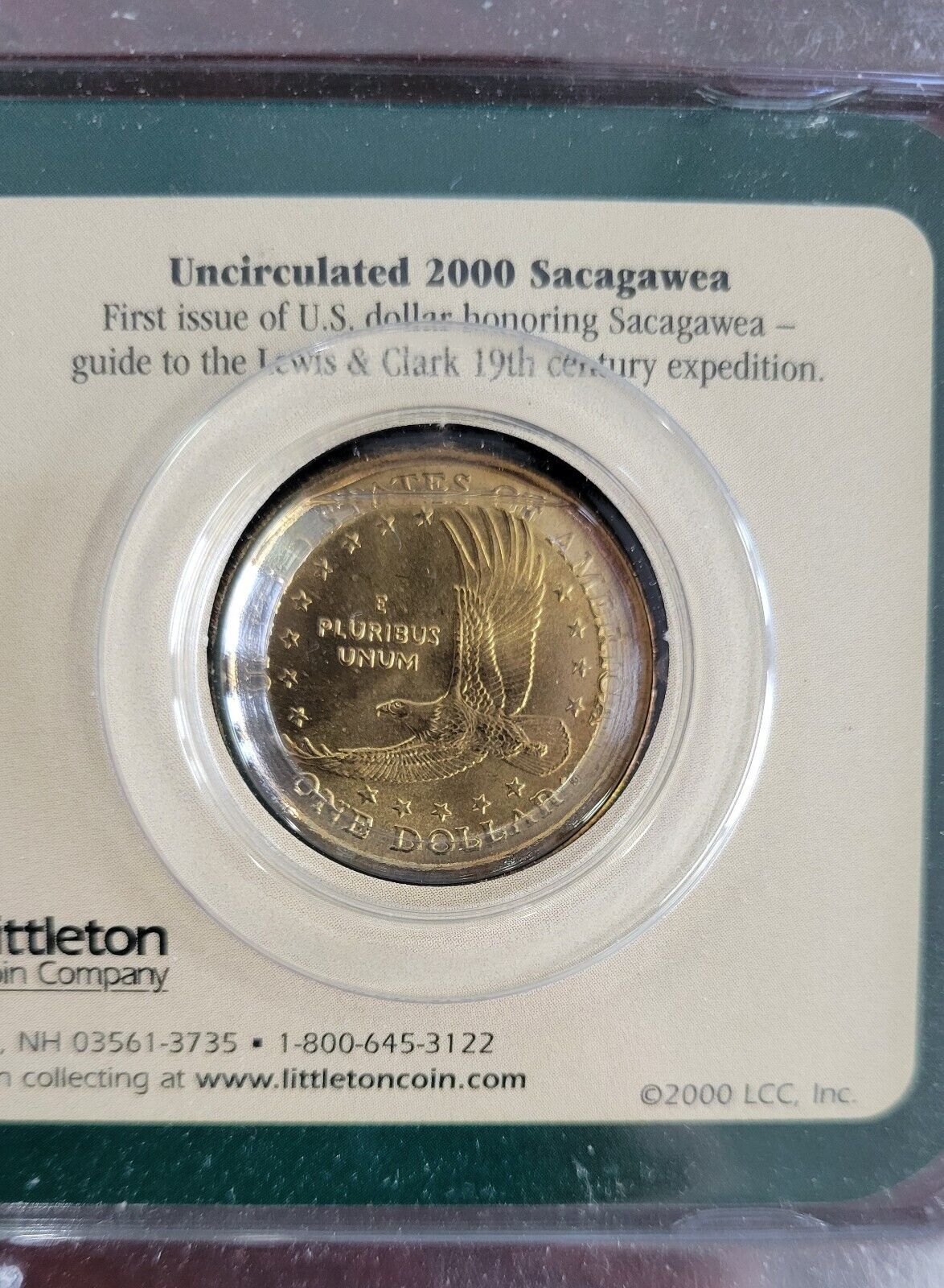 Littleton 1999 and 2000 U.S. Dollar Coins Susan B Anthony Sacagawea Uncirculated