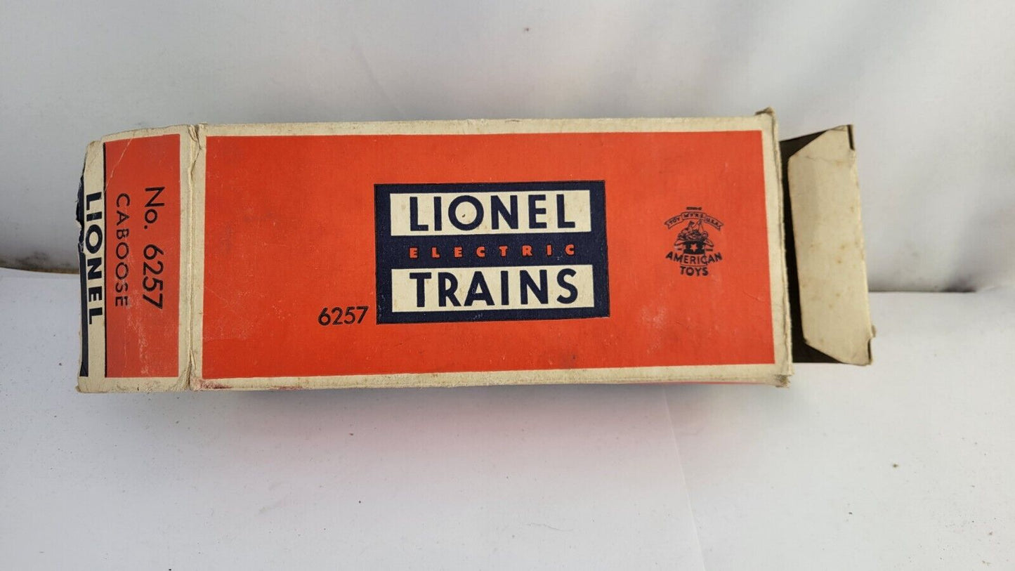 Vintage Lionel O Lines Red SP Caboose 6257 w/Original Box