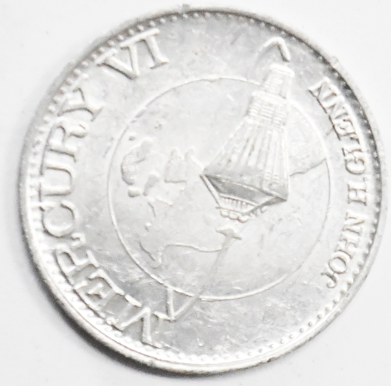 Mercury VI Man In Space Aluminum Token 26mm John Glenn