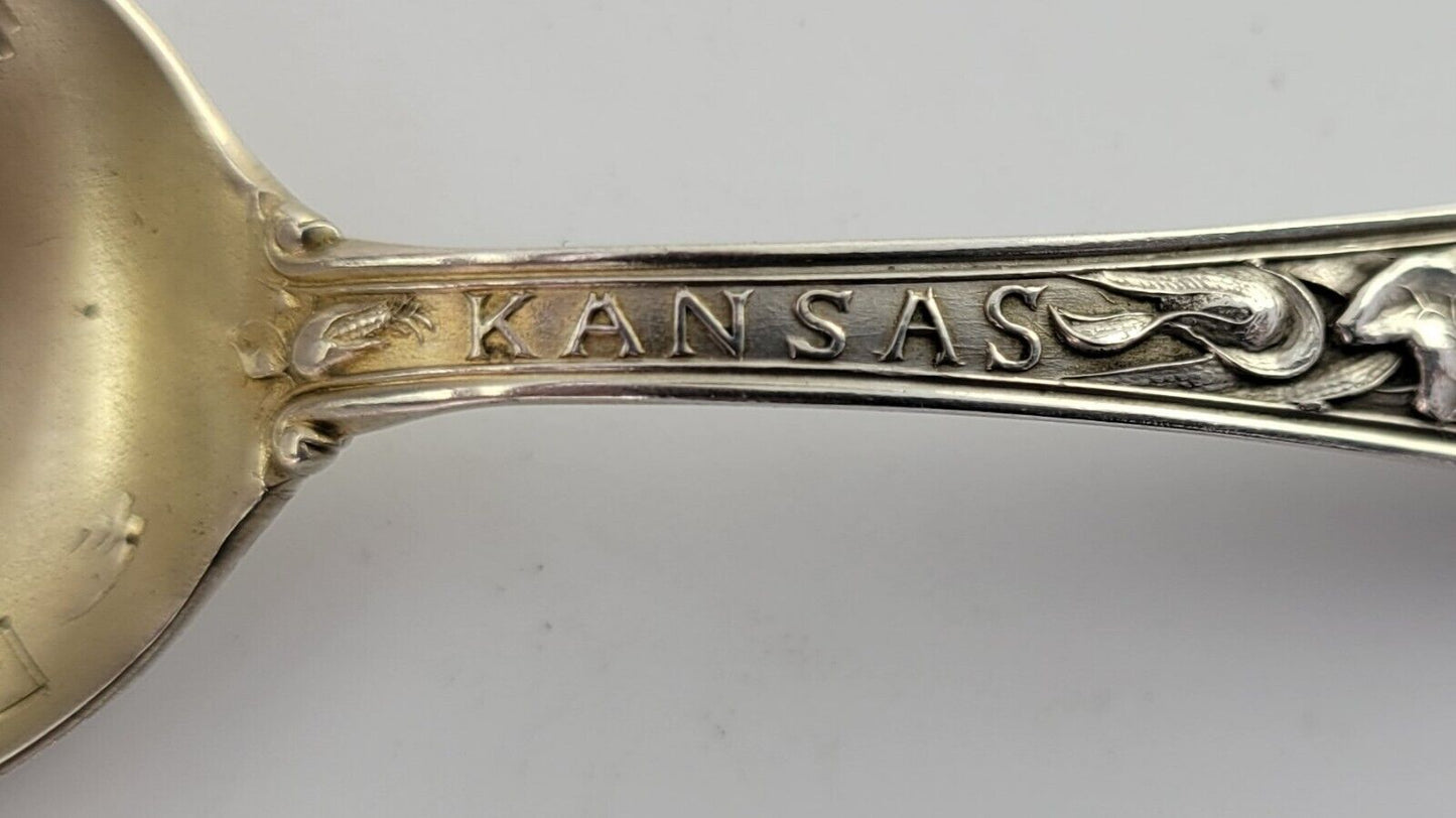 Garden City Kansas 5" Sterling Souvenir Spoon by Manchester Sugar Beet .43oz.