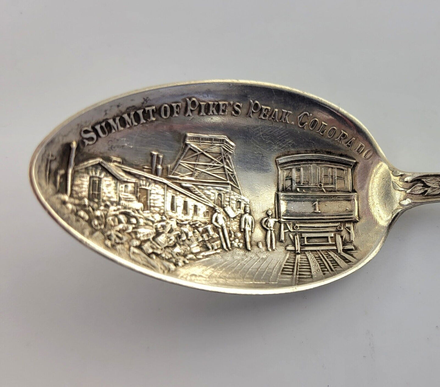 Pikes Peak Summit Sterling Silver 5 1/8” Souvenir Spoon .49oz. by Mechanics