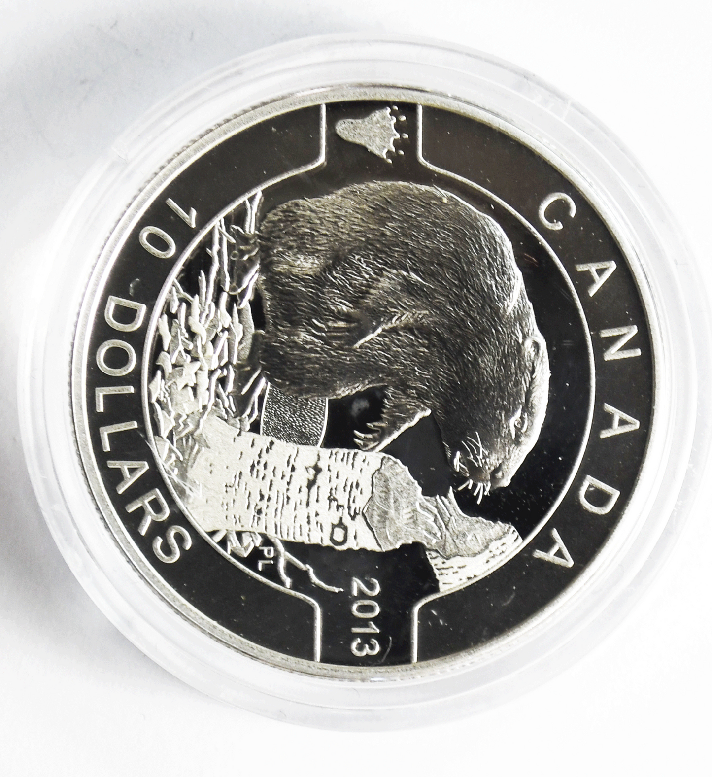 2013 Canada 10 Ten Dollars .999 Silver Half Ounce Proof Coin KM# 1396a Beaver