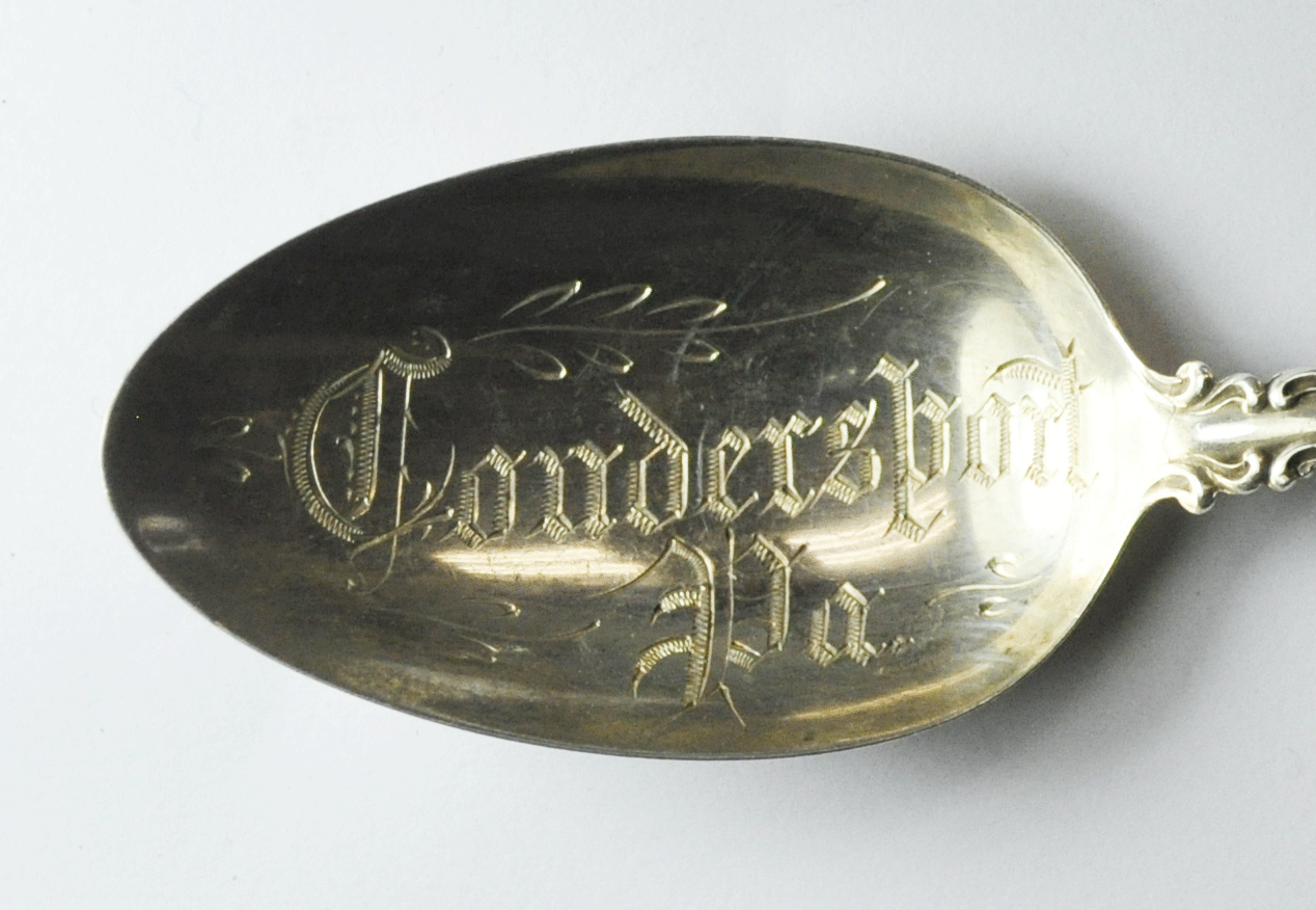 Sterling Silver Coudersport PA Souvenir Spoon Whiting Manufacturer 5-3/4" Mono