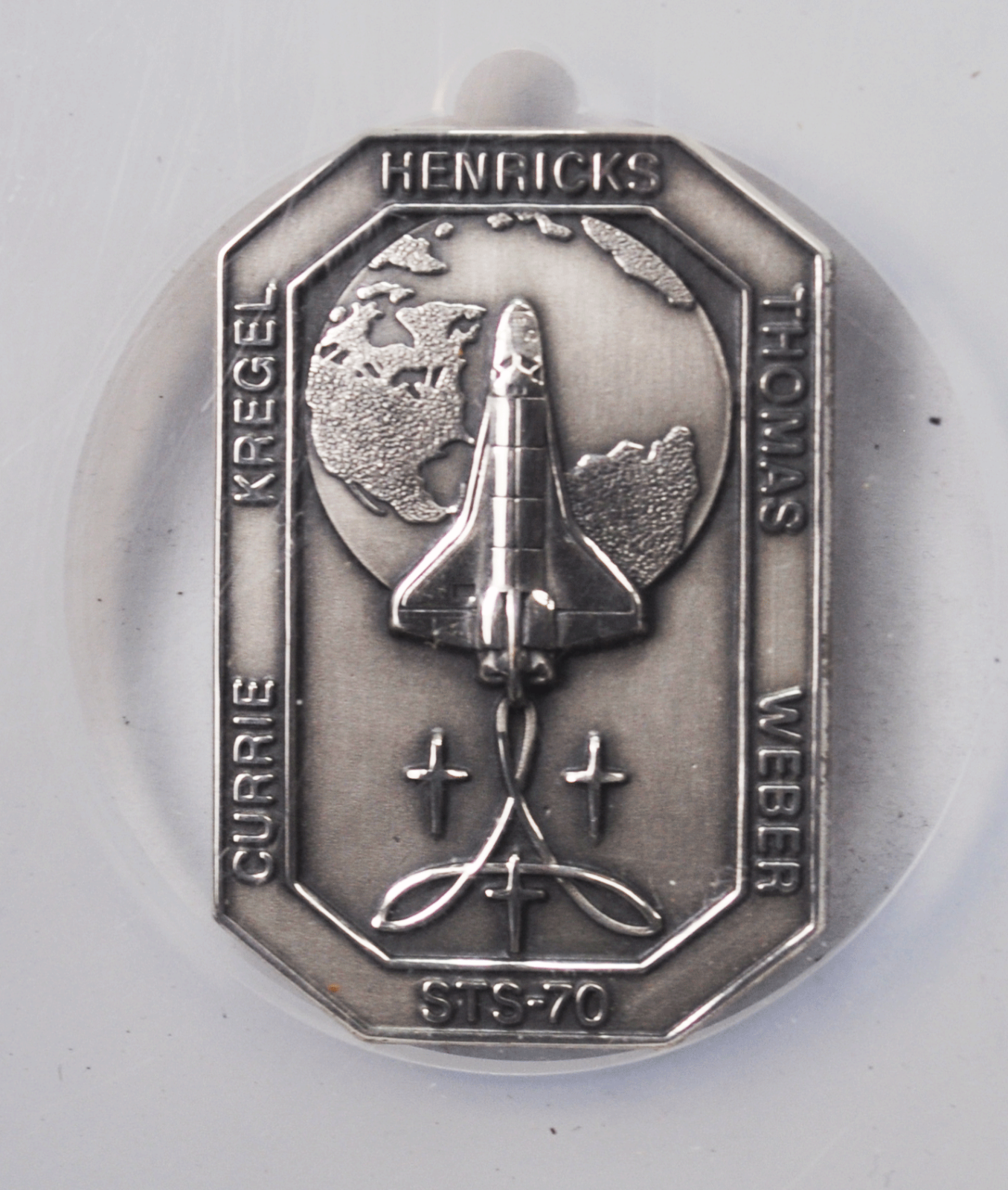 1995 STS-70 Robbins Silver Space Medal Unflown #117 NGC MS66 Discovery