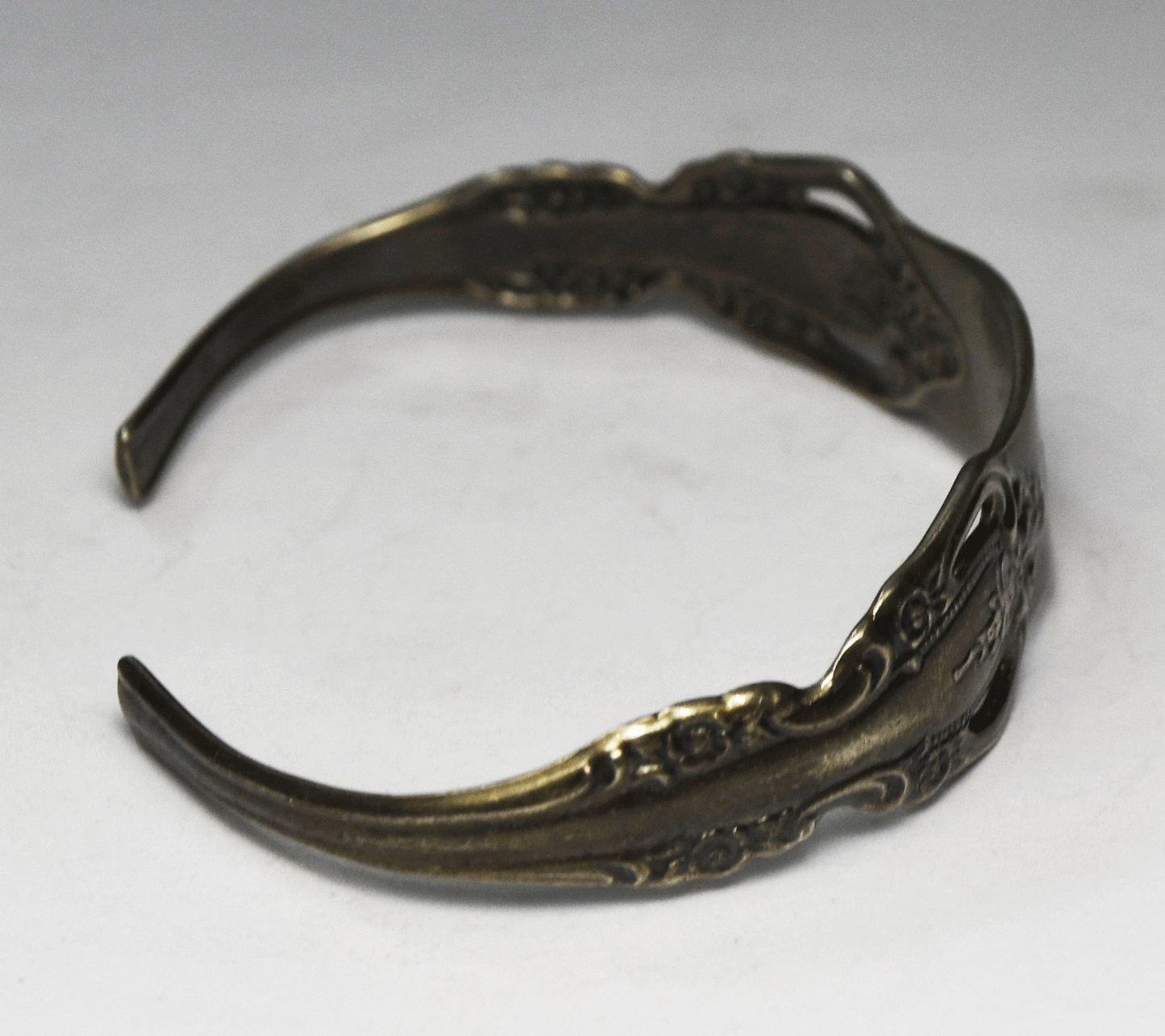 Sterling Oneida Rose Flower Cuff Bracelet Monogrammed Heather 13mm 6.5" Wrist