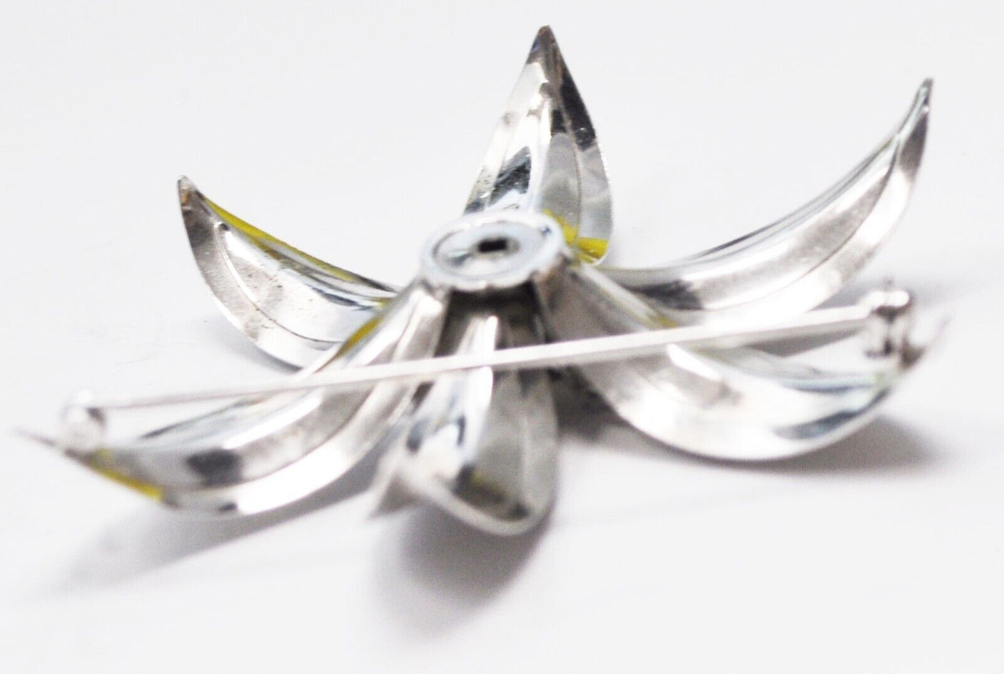 Sterling Silver Bond Boyd Lilly Floral Garden 72mm Brooch Pin 3-3/8"