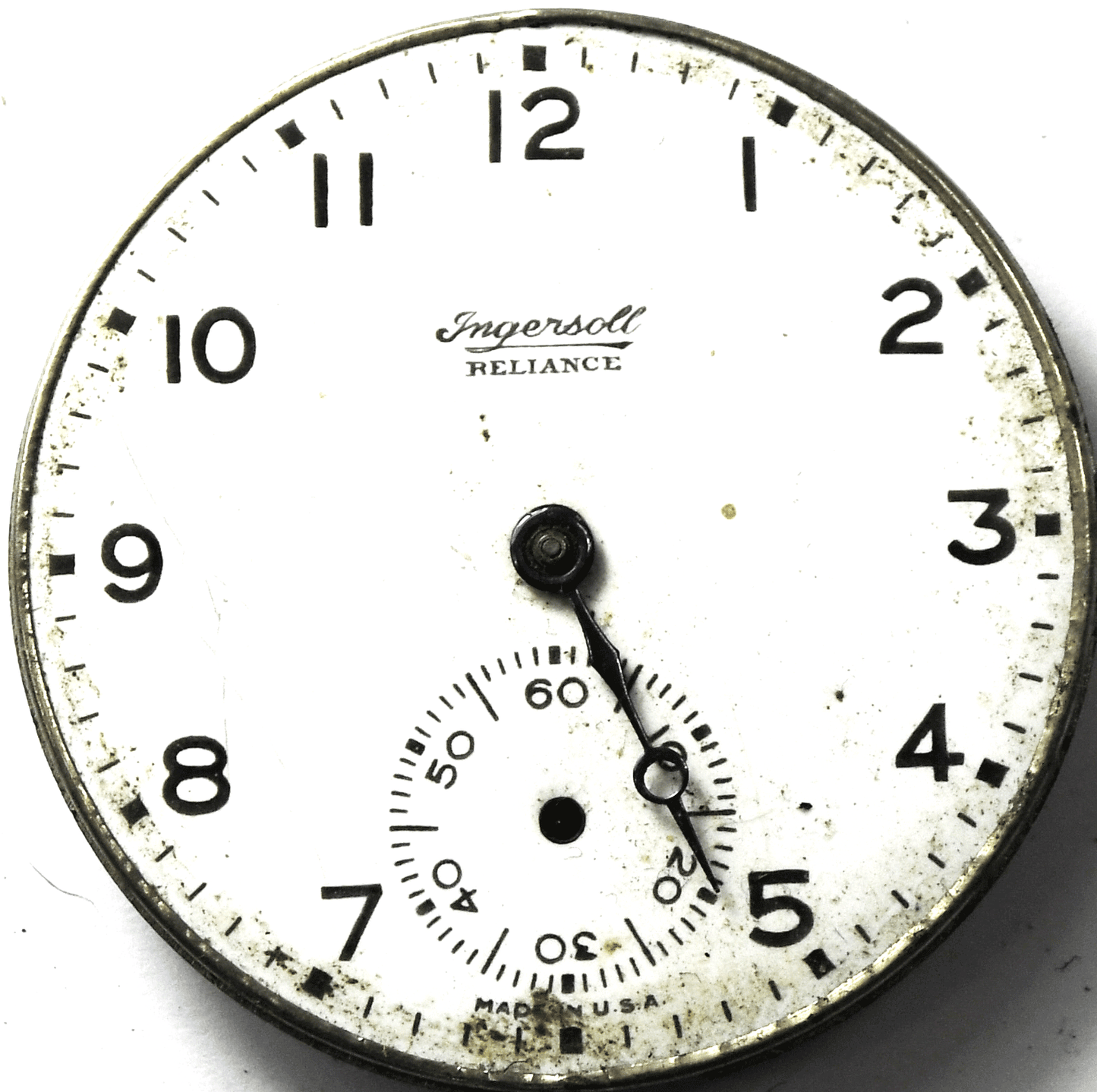 Antique Ingersoll Reliance 43mm Pocket Watch 7J
