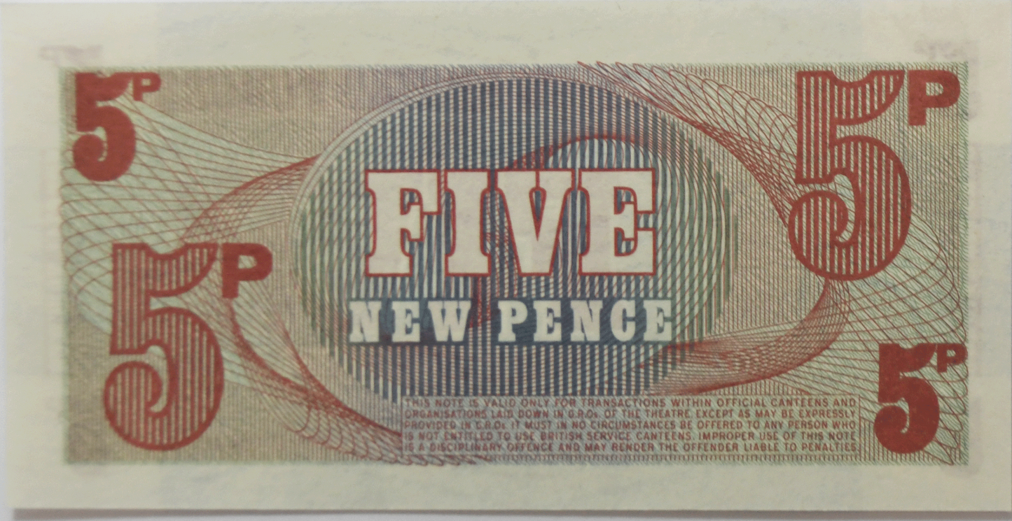 6th Series Great Britain British Armed Forces Five New Pence Uncirculated