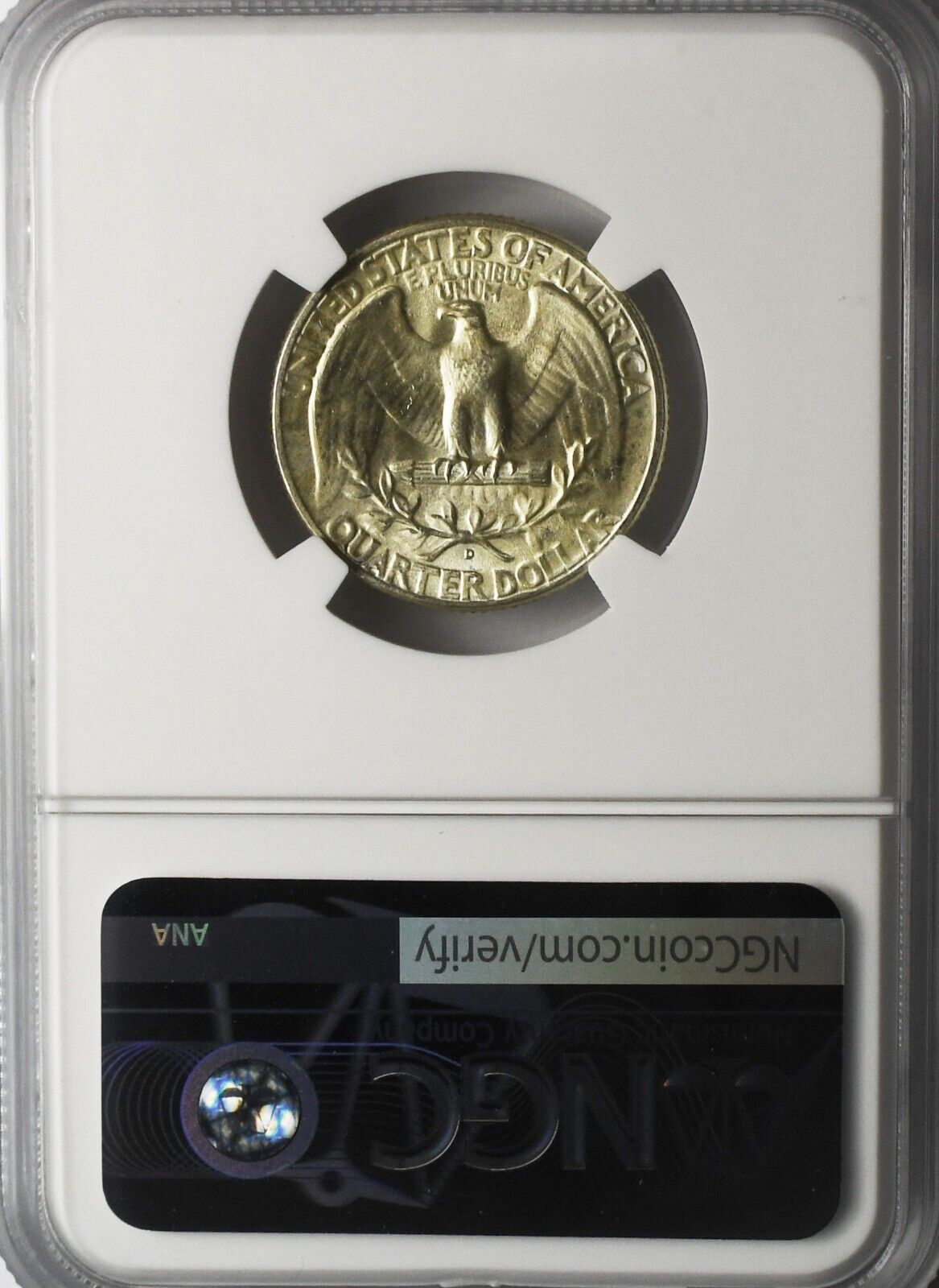 1946 D 25c Washington Silver Quarter Dollar NGC MS65 Brilliant Uncirculated