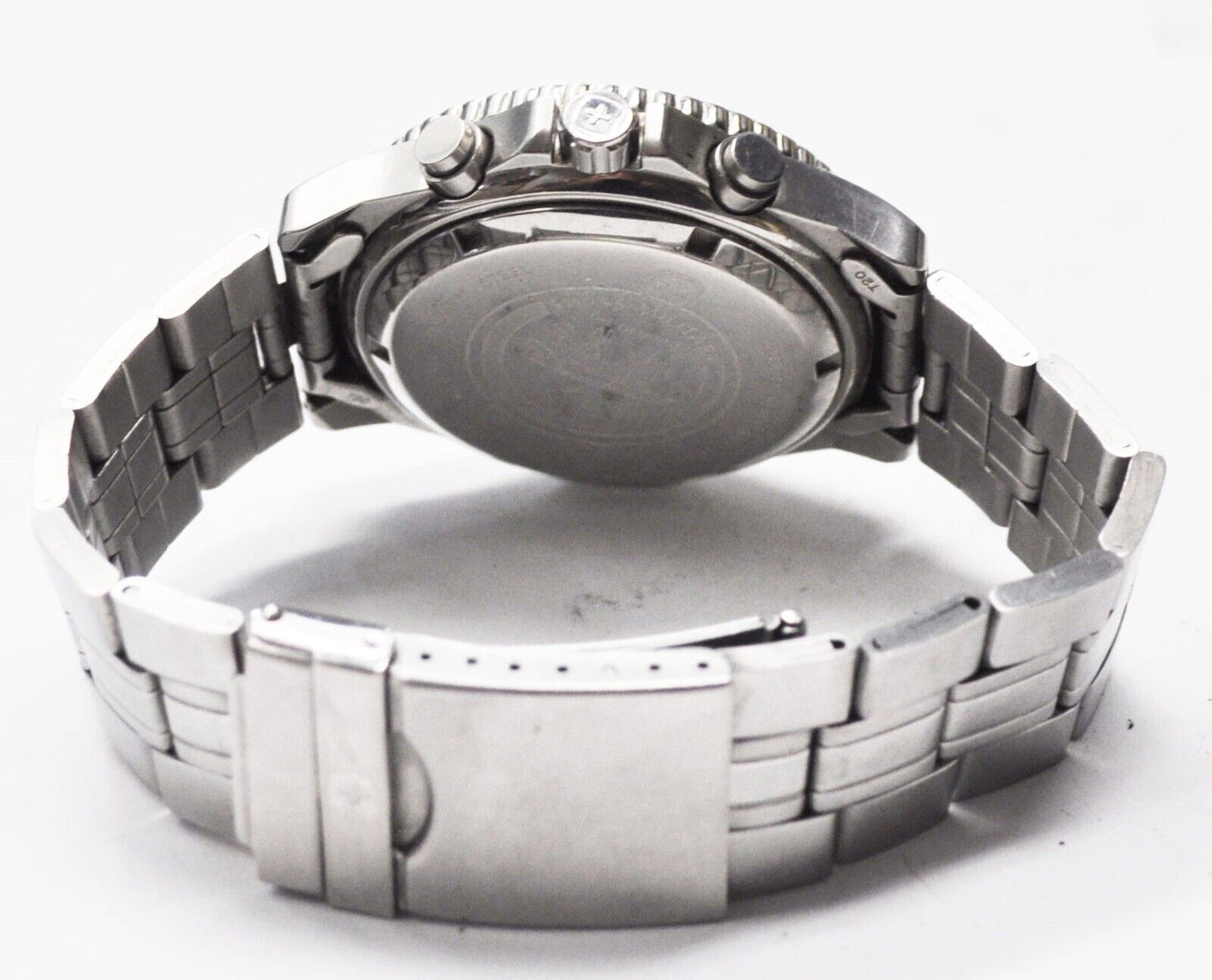 Men's Swiss Army Grey 537.1675 Blue Grey Calendar Watch 43mm Stainless Quartz