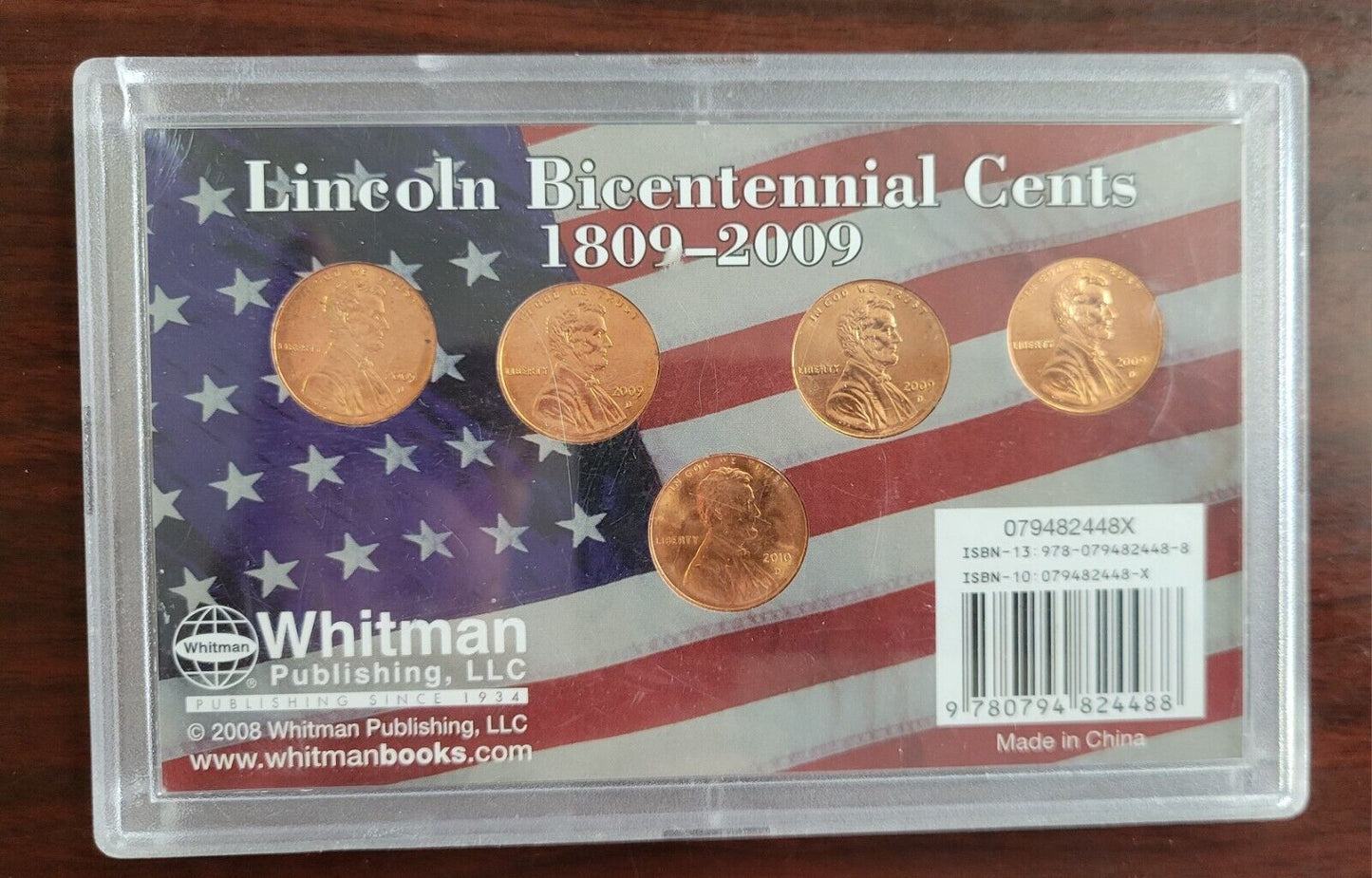 Lincoln Bicentennial Cents 1809-2009 Coin Set in Whitman Display Holder 5 Coin