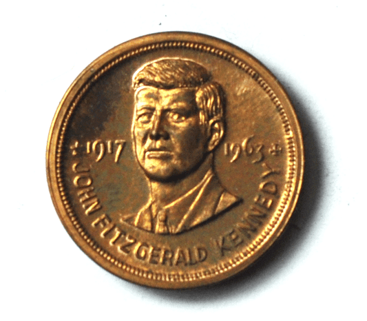 1963 John Fitzgerald Kennedy Copper Token Peace & Freedom Cheap Can Art 21mm
