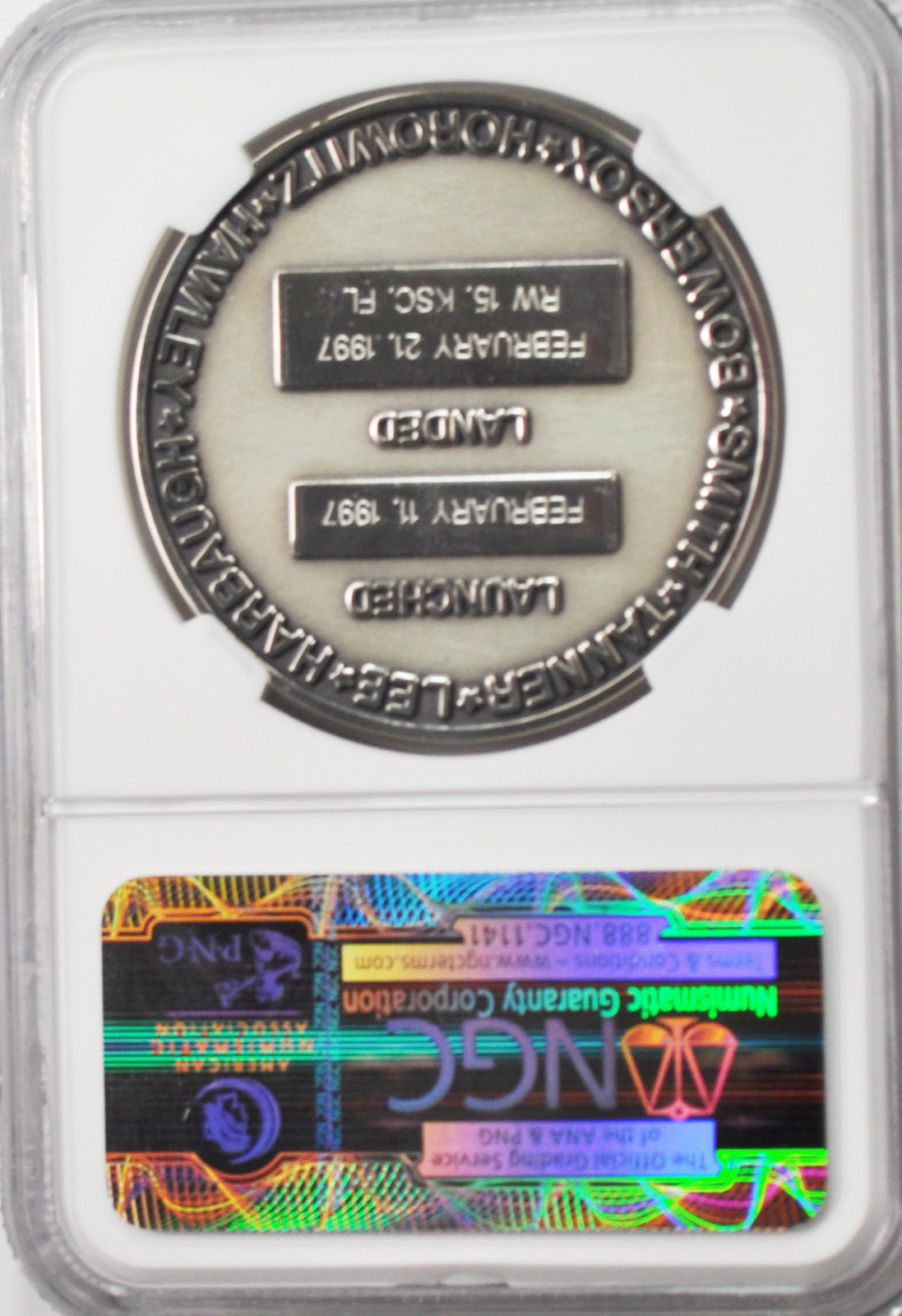 1997 STS-82 Robbins Silver Space Medal Unflown #146 NGC MS66 Discovery Hubble