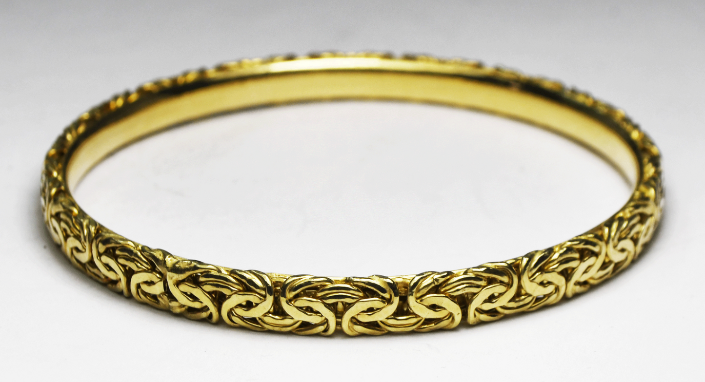 Sterling Silver GEP Turkey Filigree Large Bangle Bracelet 6mm 13g