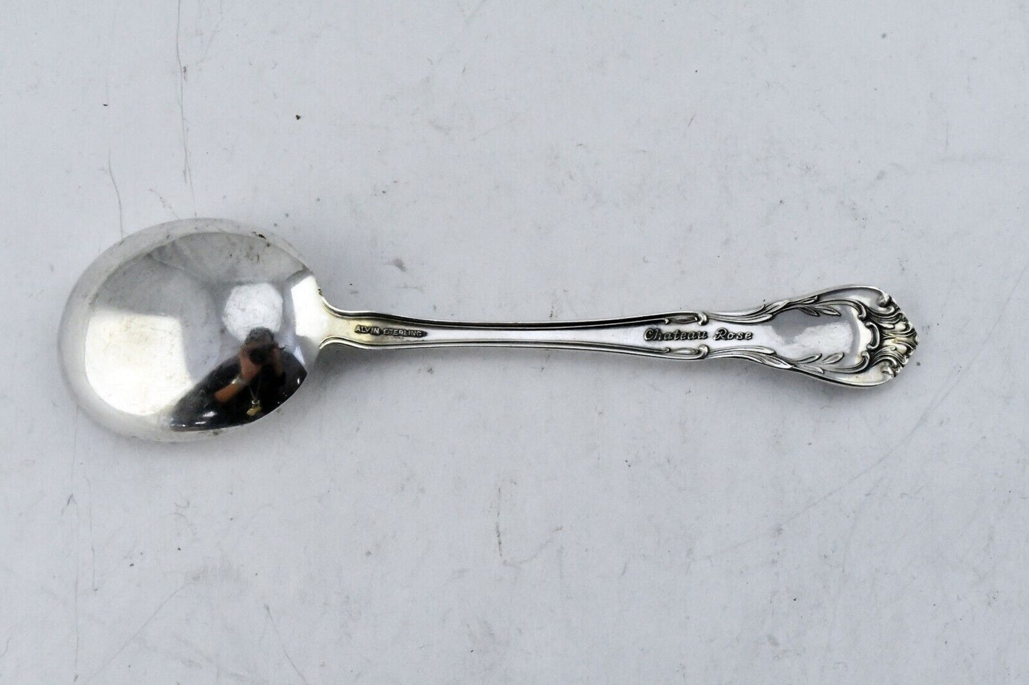 Chateau Rose by Alvin Sterling Silver 6 1/4" Round Bowl Cream Soup Spoon 1 oz.