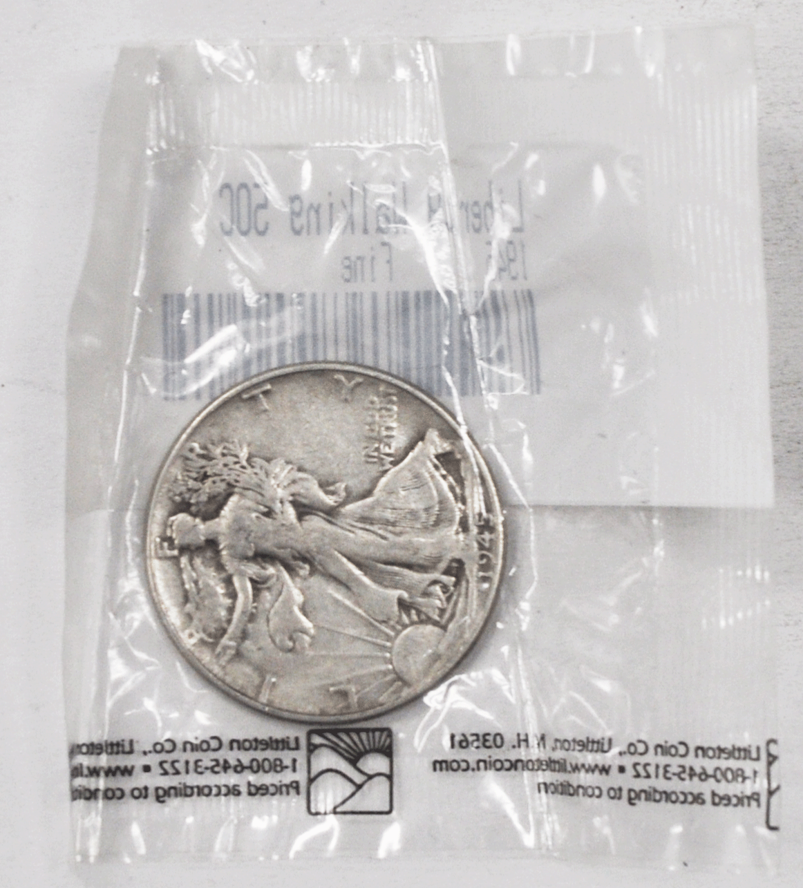 1945 50c Walking Liberty Silver Half Dollar Philadelphia Littleton