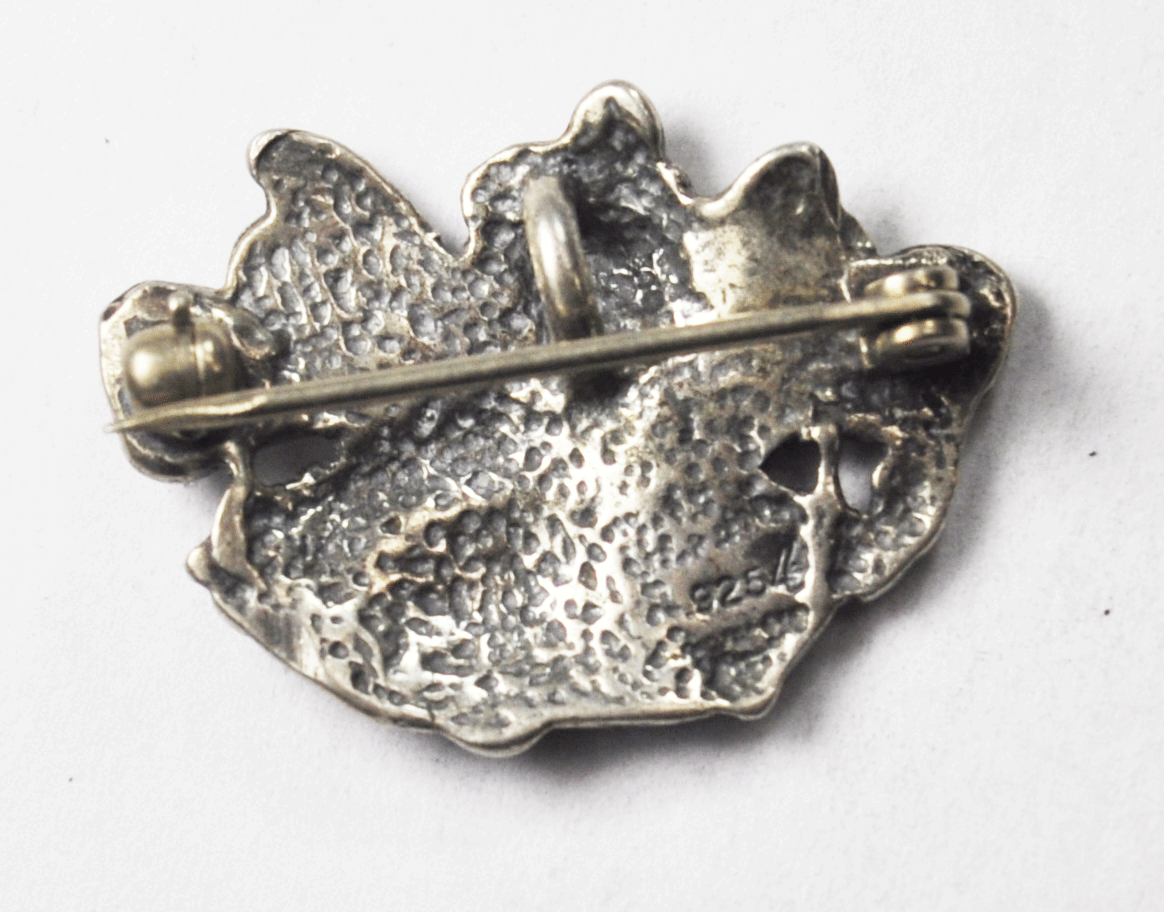 Sterling Silver Silpada Winged Angel Fairy Brooch Pin 26mm x 19mm
