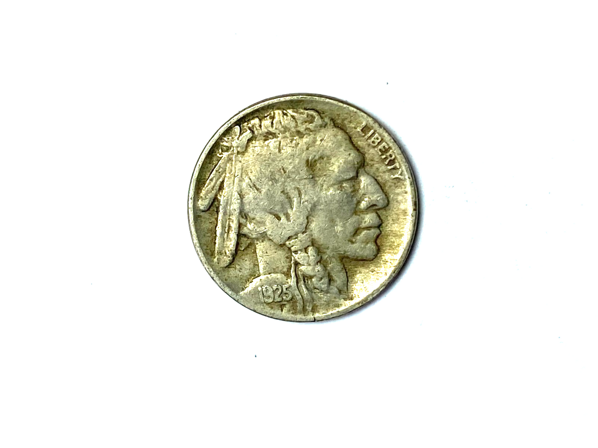 1925 5c Buffalo Nickel Rare Five Cents US Coin Philadelphia - Image 3