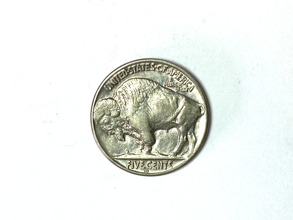 1937 D 5c Buffalo Nickel Rare Five Cents US Coin Denver - Image 4